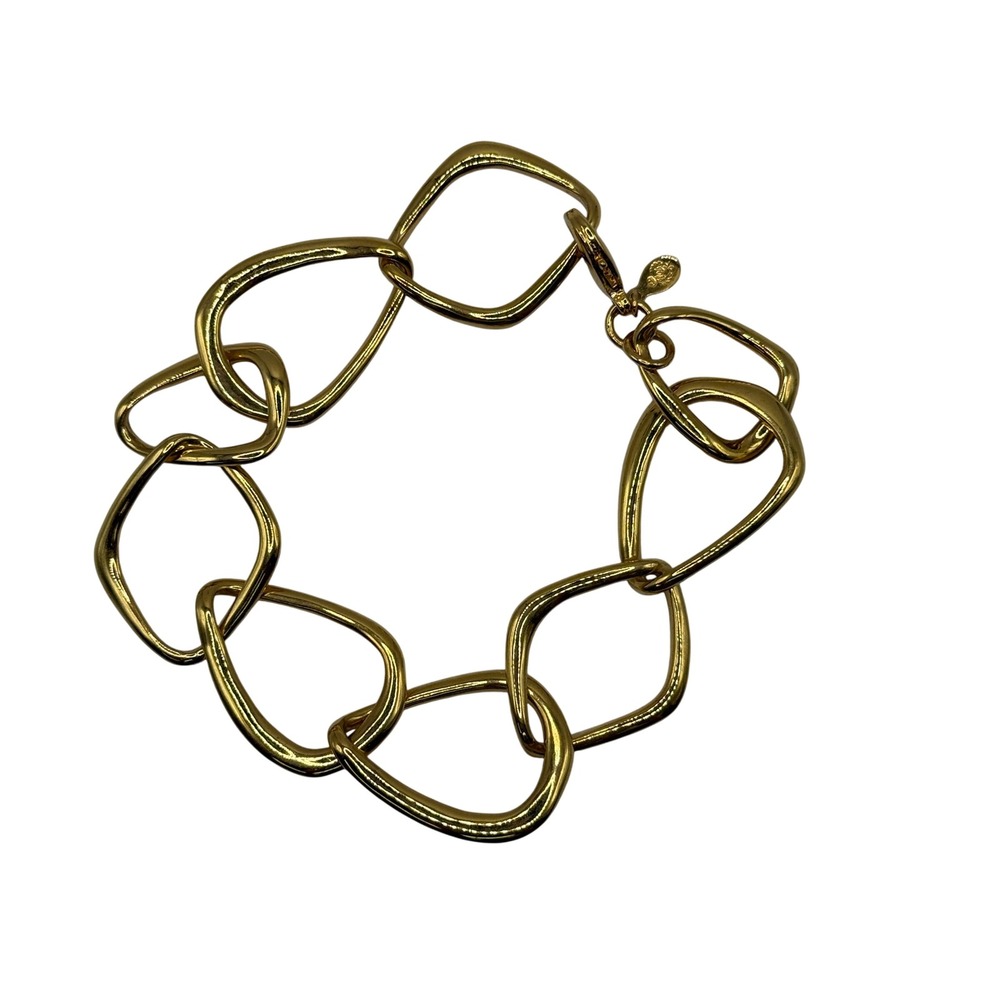 Chunky‎ Gold Link Statement Modern Organic Bracelet Chico's